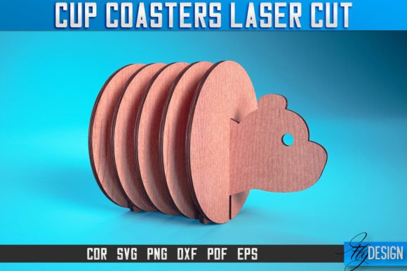 Cup Coasters Laser Cut SVG Kitchen Cup