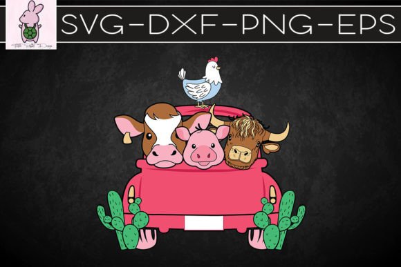 Farm Animals Valentine Pickup Car