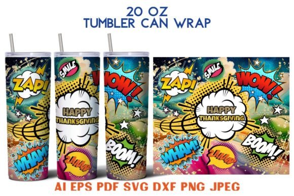 Happy Thanksgiving SVG for Tumbler Wraps