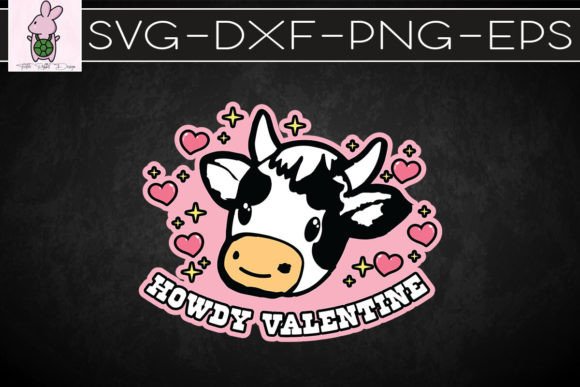 Howdy Valentine Cute Cow