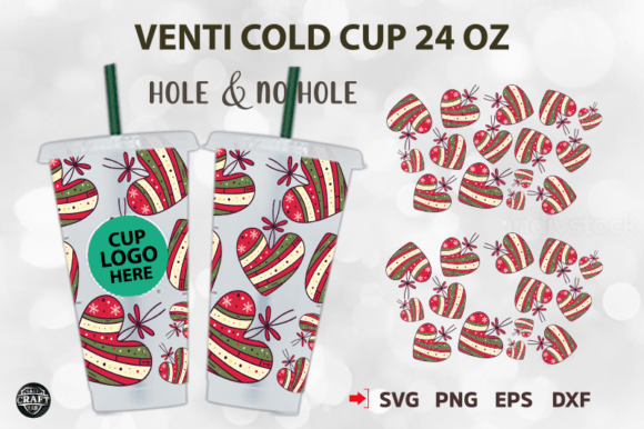 Love Heart Christmas Venti Cold Cup 24oz