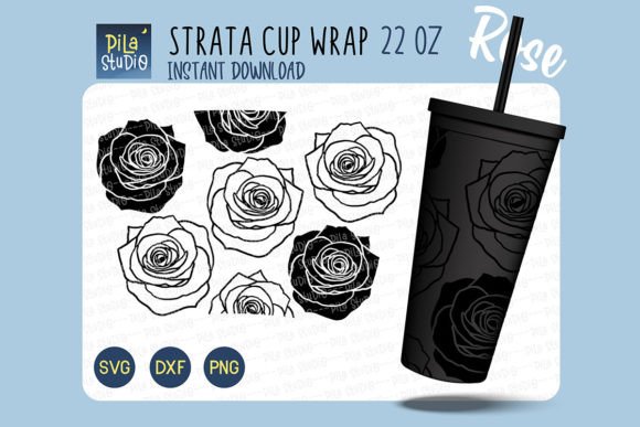 Rose Strata Cup SVG