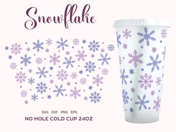 Snowflake Wrap Cold Cup 24 Oz