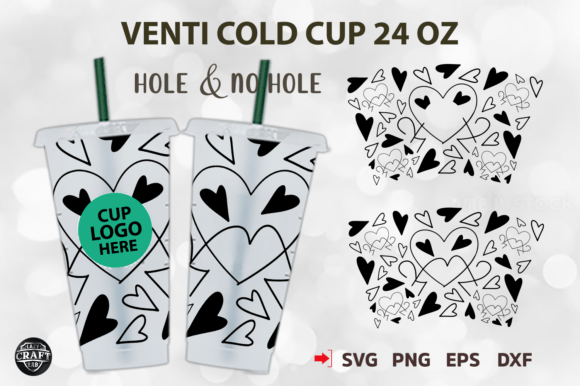 Valentine s Day Venti Cold Cup 24oz Wrap